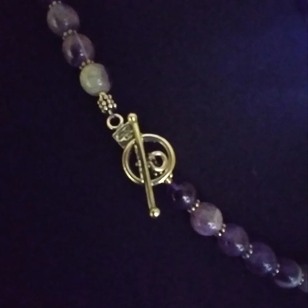 ❤️🎁 925 S/S Chevron Amethyst Graduated 28" Necklace Genuine & Beautiful! 😯 - Picture 7 of 15